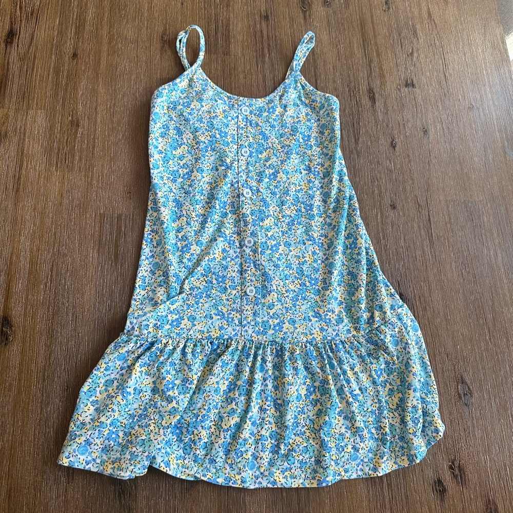 3/27$ Girls floral spaghetti strap dress size S (7/8)